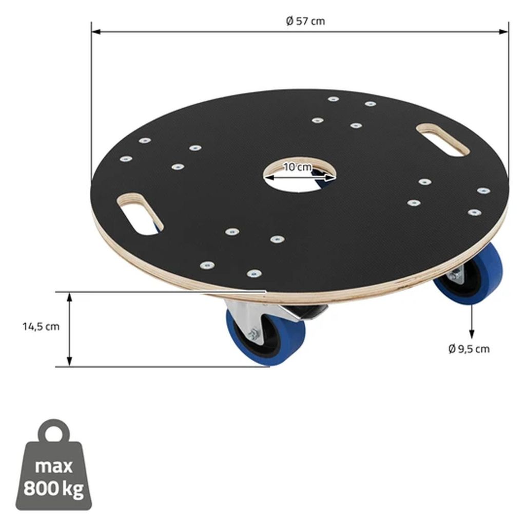 Rollbrett Möbelroller rund Ø 57 cm aus Multiplex mit Produktbild 
