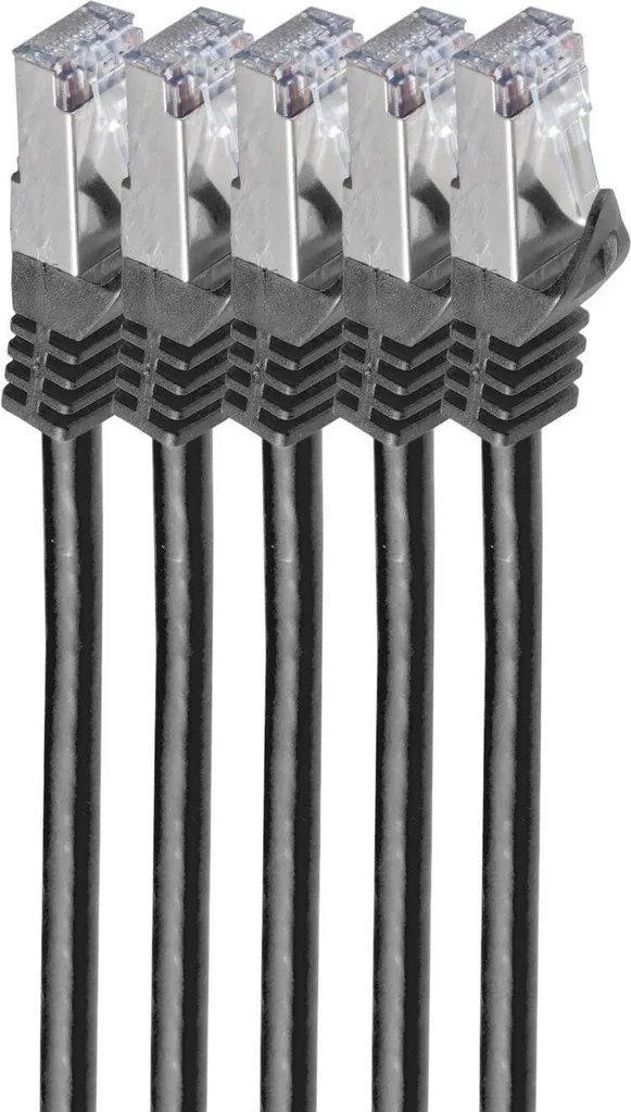 Cavo Patch RJ45 CAT 7 PIMF 5m Nero | Ethernet 10Gbps Alta Velocità