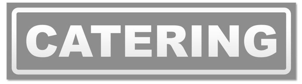 Kiwistar - Autoaufkleber - Grau - 20 x 5,3 cm - Catering invertiert - Hinweis Aufkleber Sticker für Auto, Kfz, Fahrrad, PKW, LKW