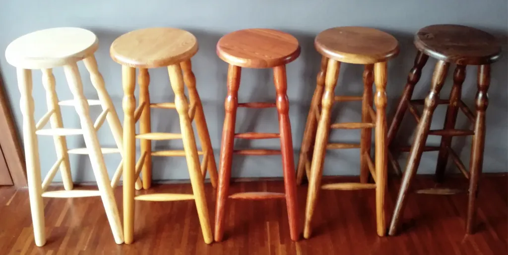Chaise de bar 80cm : tabouret de comptoir design fixe avec dossier - 2