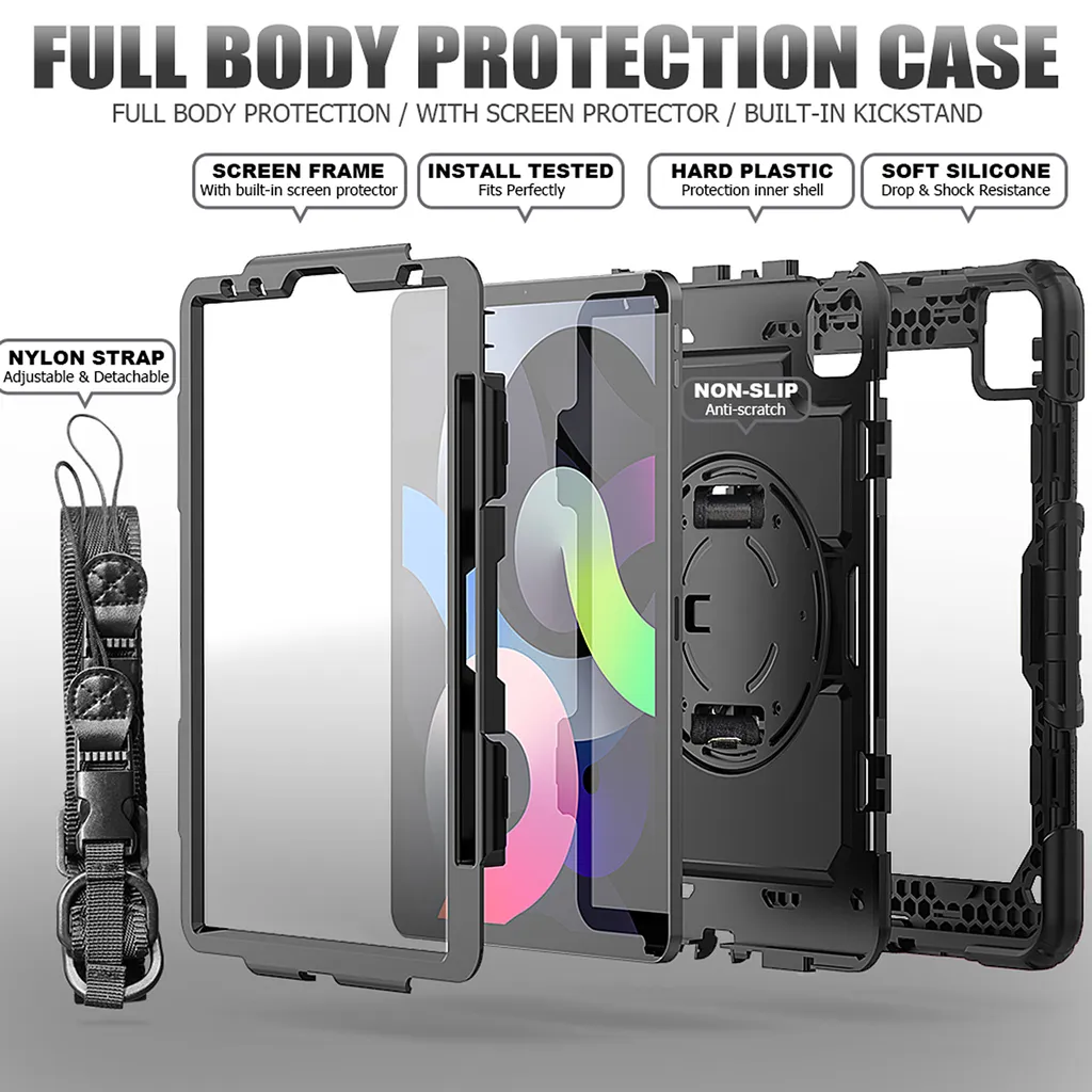 Coque de Protection iPad Pro 11 2020 Robuste avec Support et Dragonne - 6