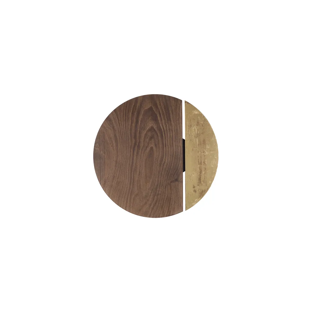 Applique murale LED SUN Nowodvorski 15W bois foncé et laiton 50cm