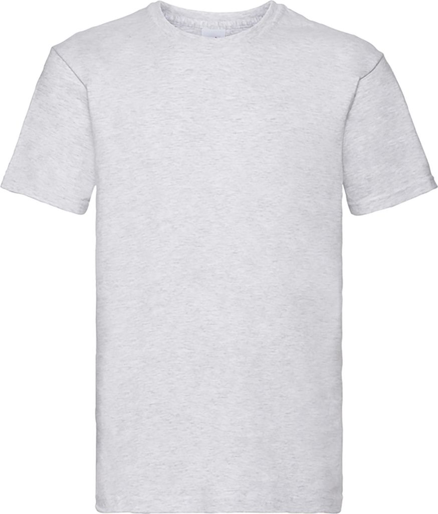Fruit Of The Loom Herren Super Premium Kurzarm T-Shirt BC333 (XL) (Aschgrau)