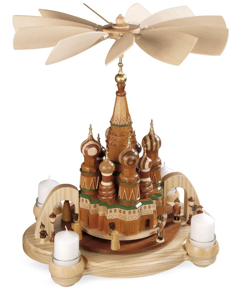 1-stöckige Pyramide Basilius-Kathedrale in Moskau (40cm) von Müller Kleinkunst