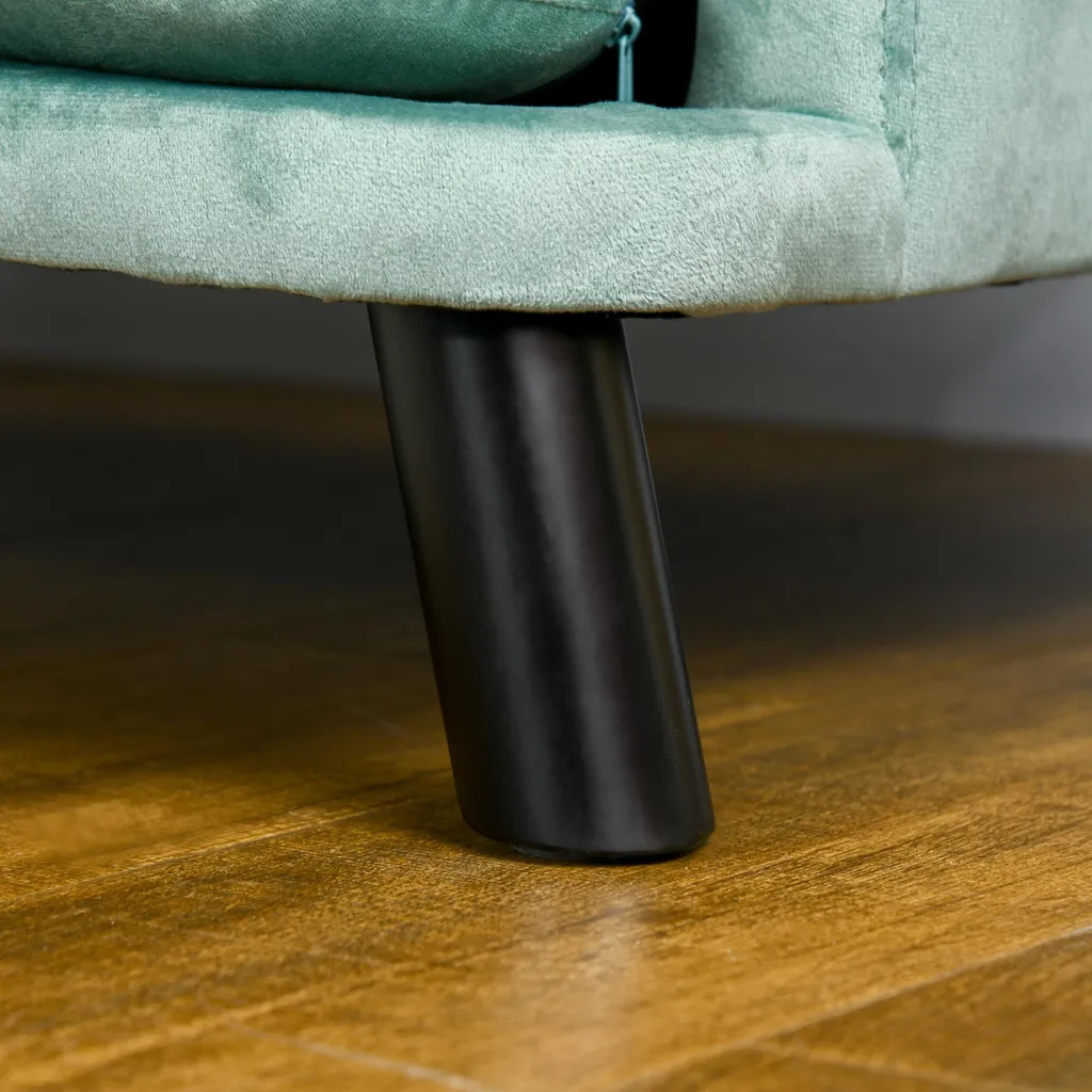 Lit pour chien surélevé anti-courants d'air, canapé design vert 98cm - 8