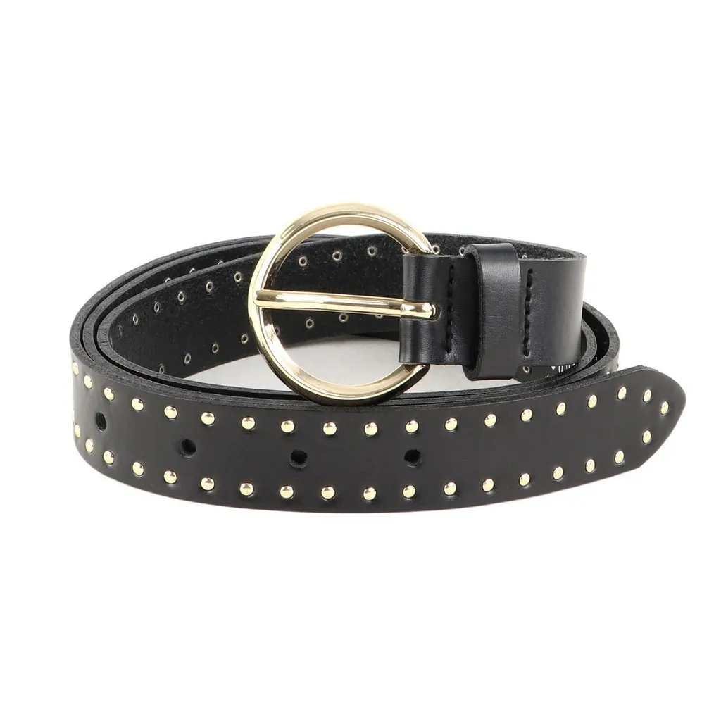 Cintura Vanzetti Pelle Nera W100 - Slim Belt per Uomo e Donna Unisex