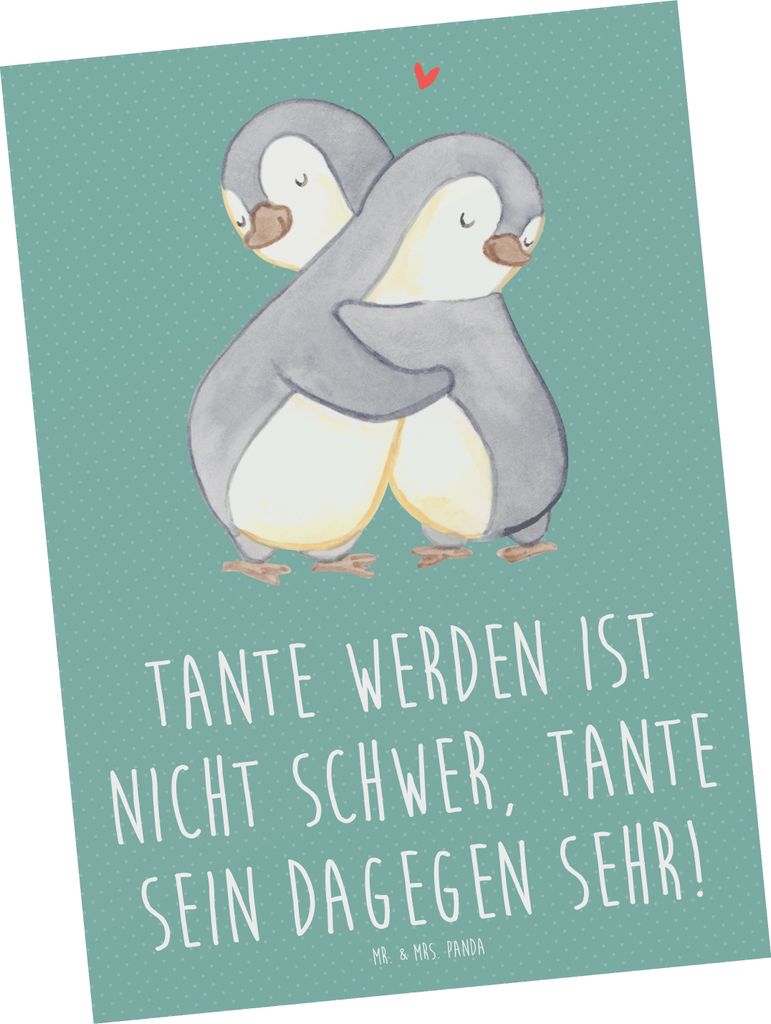 Mr. & Mrs. Panda Postkarte Tolle Tante - Meeresbrise - Geschenk, Neffe, Geburtstage, Ansichtskarten, Postkarten, Familienmitglieder, Geschenke für...