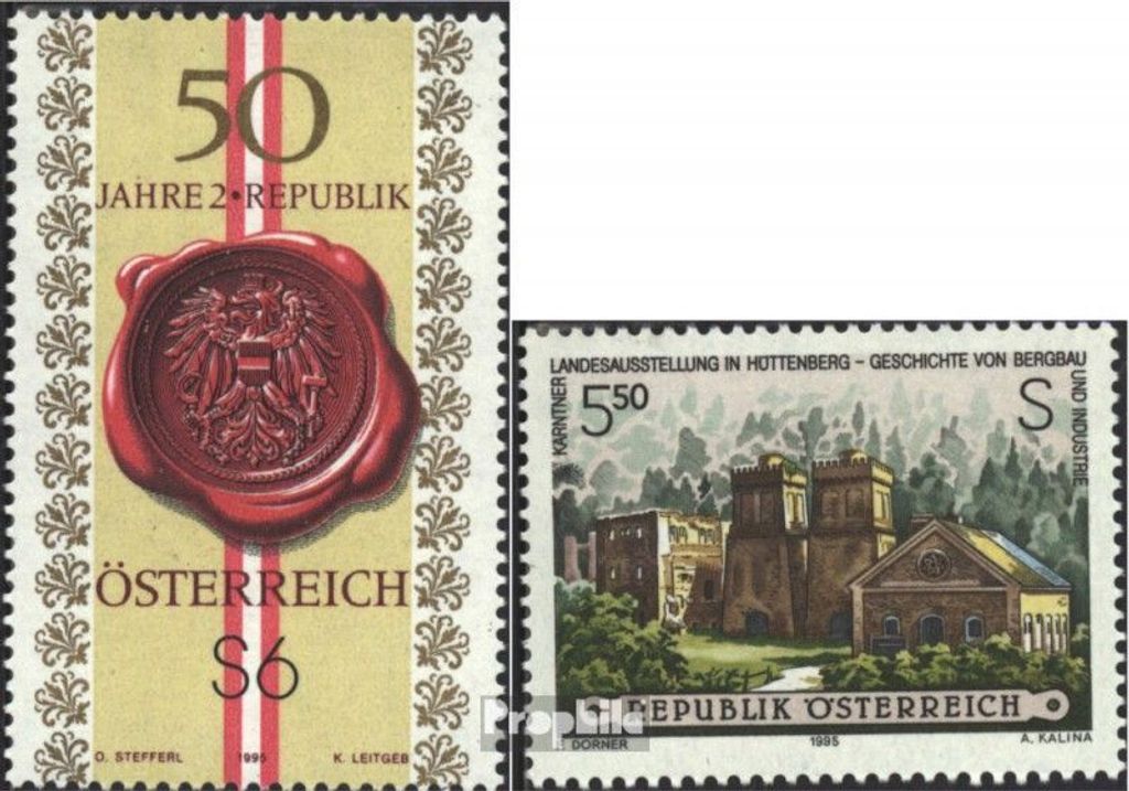 Briefmarken Österreich 1995 Mi 2152,2153 (kompl.Ausg.) gestempelt Sondermarken