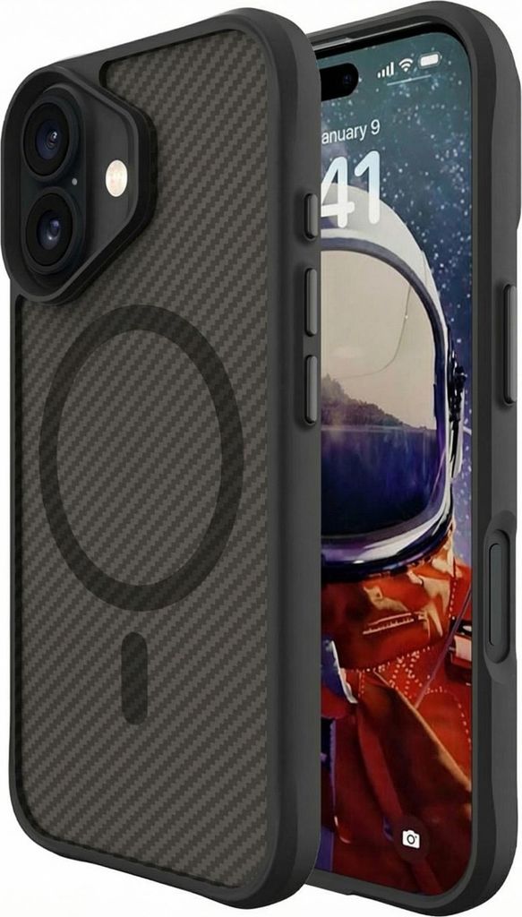 imoshion Rugged Hybrid Carbon Case mit MagSafe iPhone 16 - Produktbild 