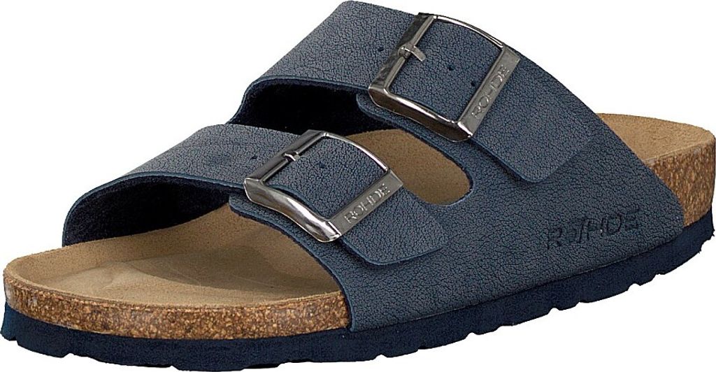 Rohde Damen Pantolette zwei Riemen Schnalle gepolstert Kork Produktbild 