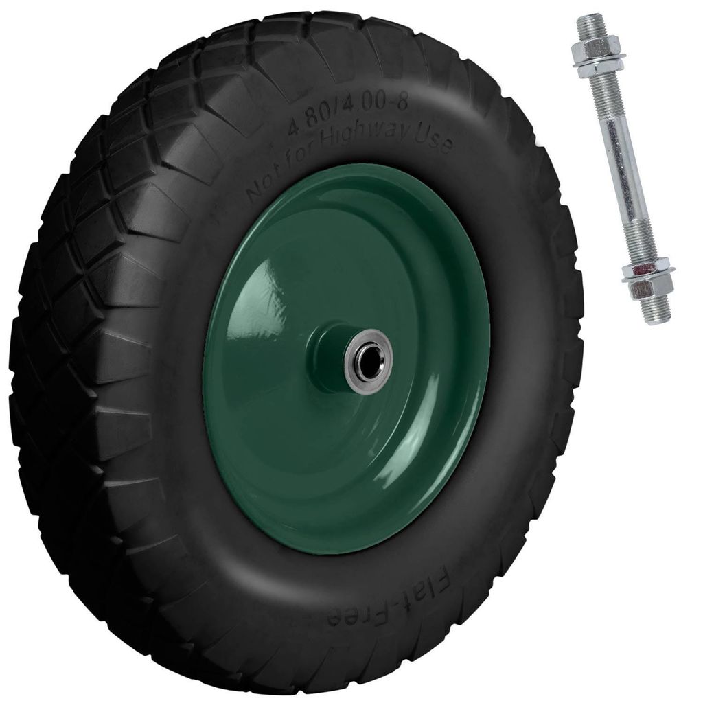 Roue de brouette tubeless 4.00-8 noir-vert Humberg Image du produit 