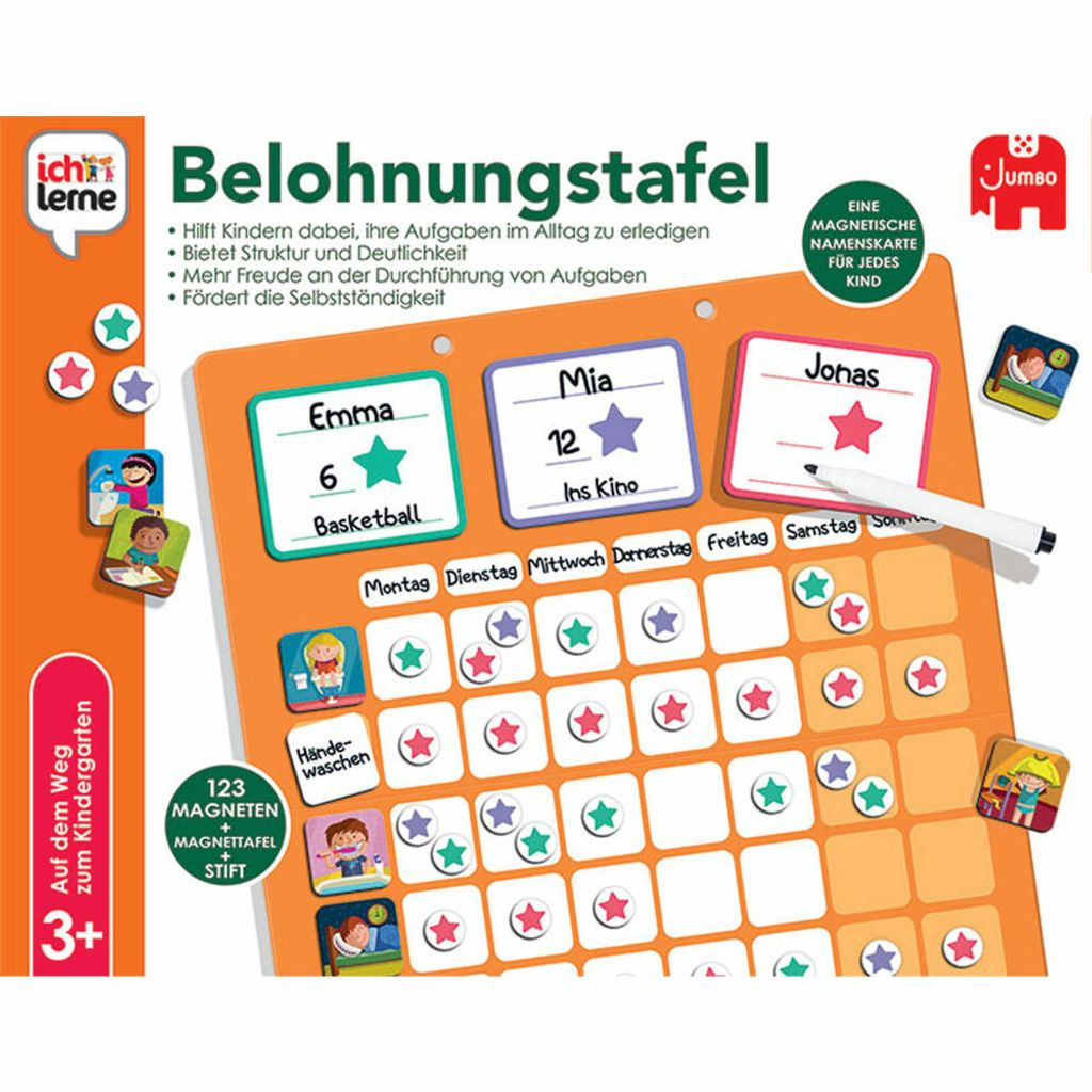 Ich lerne - Belohnungstafel, 3 Jahr(e), Karton, Kunststoff, Produktbild 