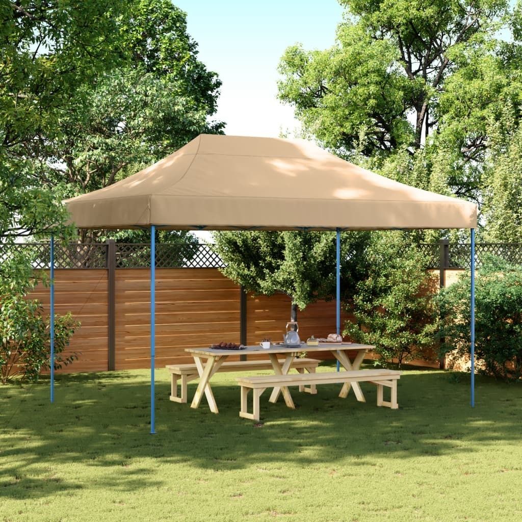 Maison Exclusive - Partyzelt Faltbar Pop-Up Beige 410x279x315 cm