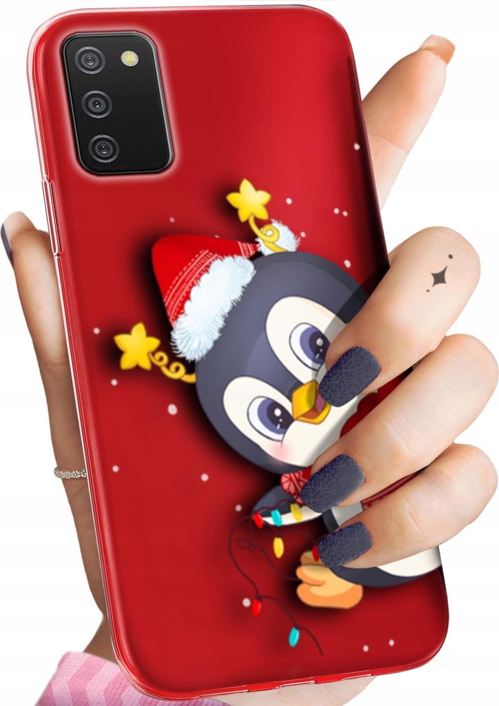 BEDRUCKTE HÜLLEN für SAMSUNG GALAXY A02S HANDYHÜLLEN HANDY SCHUTZ HÜLLE CASE SILIKON MUSTER WEIHNACHTEN SANTA CLAUS CHRISTMAS