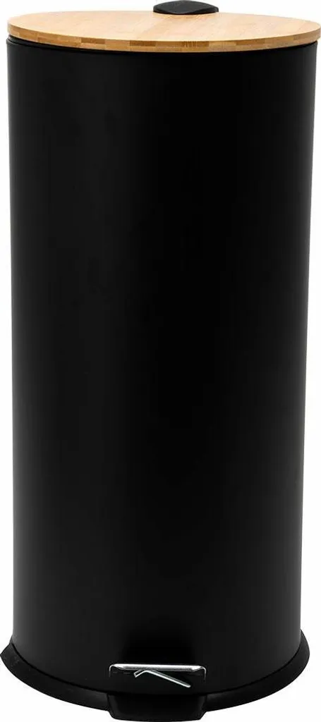 Poubelle 30L pour Cuisine et Bureau - Format Compact Noir avec Couvercle