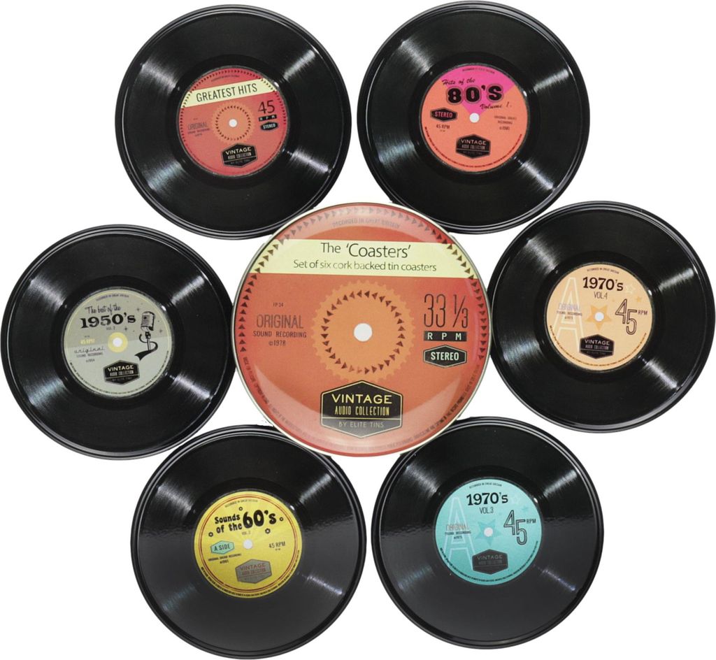 Untersetzer Set The Coasters Schallplatte Vinyl Bieruntersetzer Glasuntersetzer