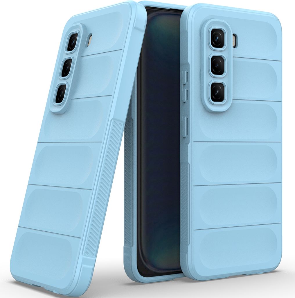 Handyhülle für Infinix Hot 50 Pro 4G Weich TPU Silikon Stossfest Anti-rutsch Hülle Blau