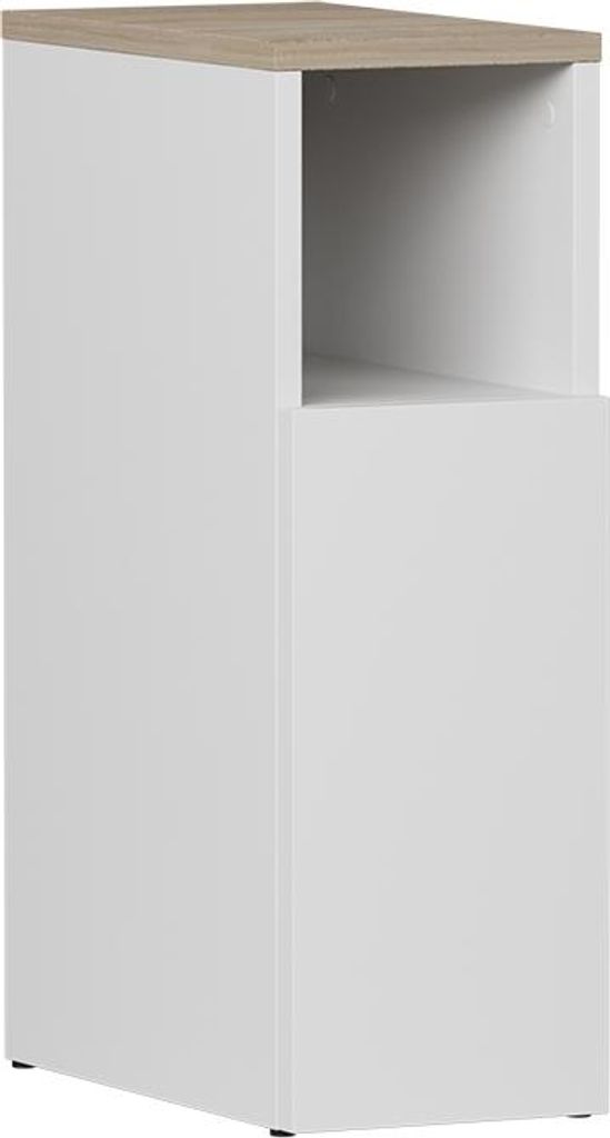 Table de chevet Vicco Enton Blanc/Sonoma 20x59.5cm avec 1 Image du produit 