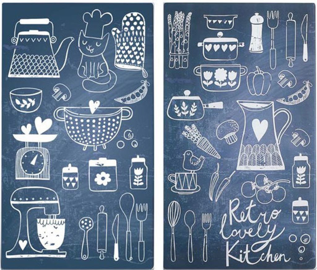 Szklane płyty ochronne LOVELY KITCHEN na kuchenkę – 2 Zdjęcie produktu 