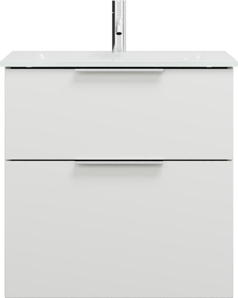 burgbad Eqio Glas-Waschtisch inklusive Waschtischunterschrank, Breite 620mm, SEYX062F6582A0070G0146