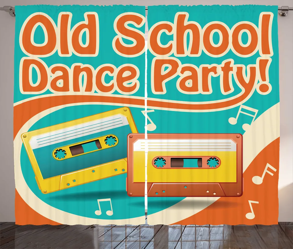 ABAKUHAUS Rideau Rustique Old School Nostalgic Dance Party 280x225 cm