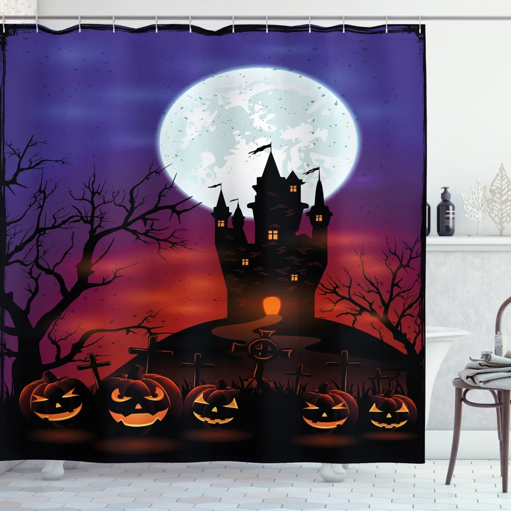 Decorazione Bagno Halloween: Tenda Castello ABAKUHAUS 175x180