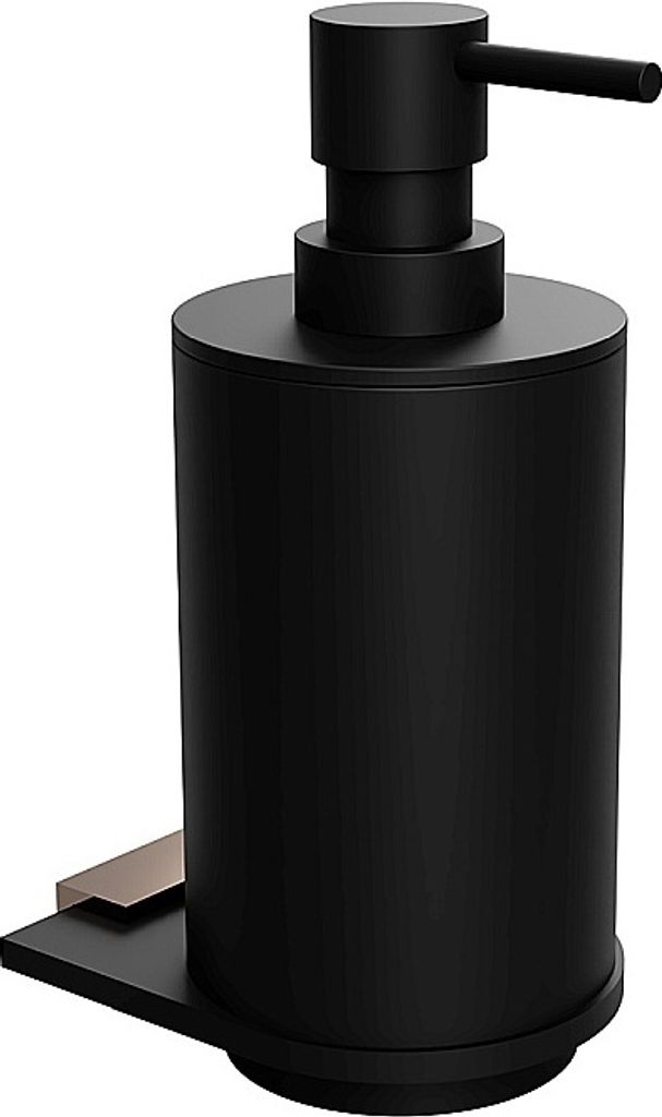BALLA Seifenspender Messing Schwarz Kupfer 75x170x130 mm, 230 ml für Bad & Küche >> zum Bohren