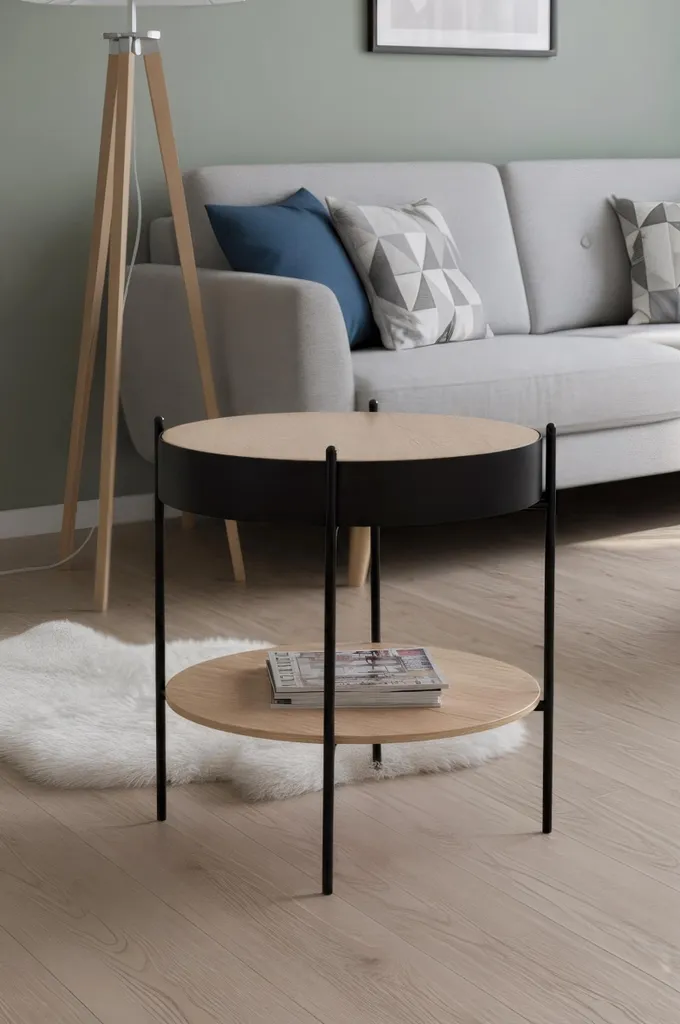 Petite table d'appoint Trelleborg stable pour petits salons encombrés - 2