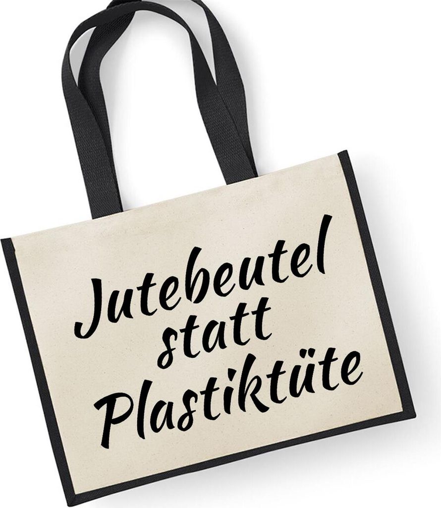 Huuraa Jutetasche statt Plastiktüte 21 Liter Black Jute und Produktbild 