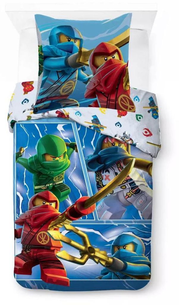 Set di lenzuola per bambini Lego Ninjago, composto da un Immagine del prodotto 
