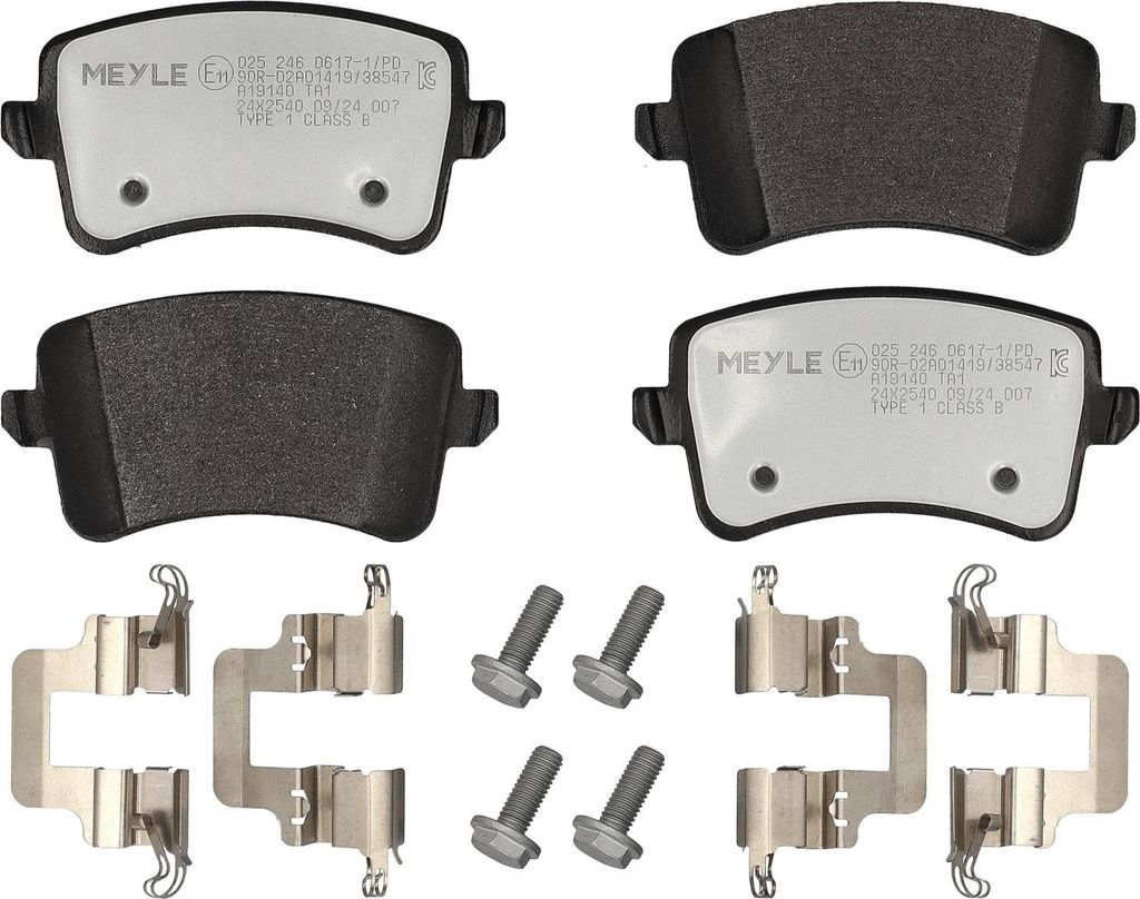 MEYLE 025 246 0617-1/PD Bremsbeläge Hinten für AUDI A4 Produktbild 