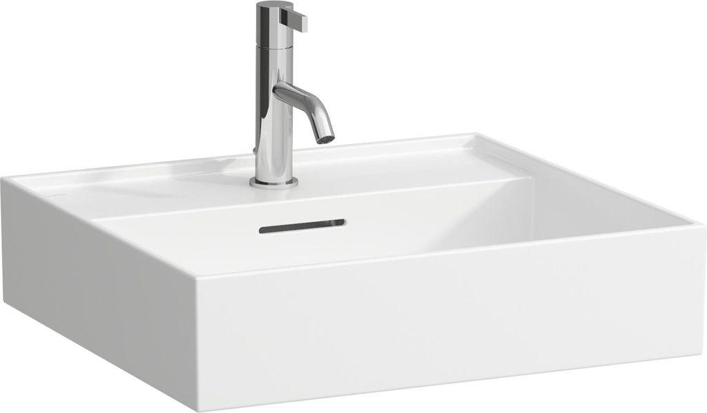 LAUFEN Kartell Waschtisch unterbaufähig, 1 Hahnloch, mit Überlauf, 500x460mm, H810332A001041