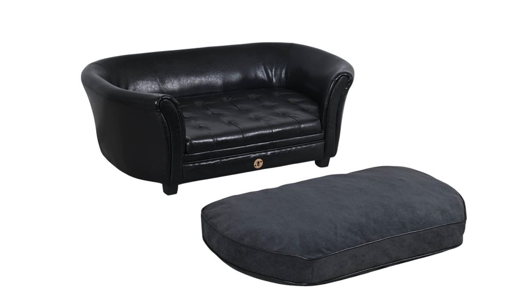 Canapé de luxe pour chien - WEALTH L - Noir -  - avec Image du produit 