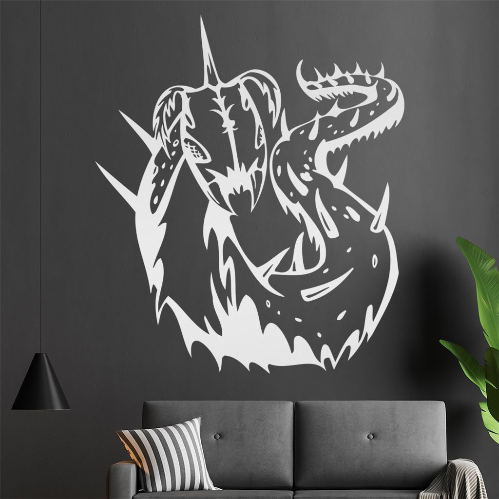Riesen Wurm Wandtattoo in 6 Größen - Wandaufkleber Wall Sticker - Dekoration, Küche, Wohnzimmer, Schlafzimmer, Badezimmer