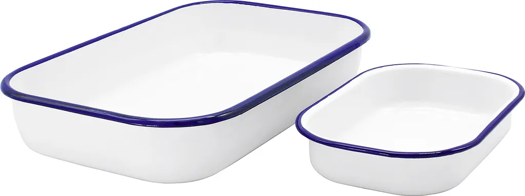 Set Teglie Lasagne Krüger 26-32cm: Acciaio Smaltato Anti-Graffio