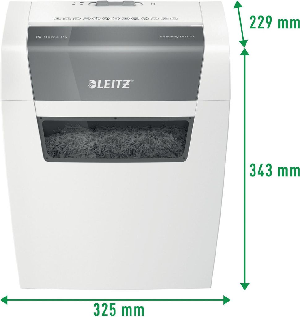 LEITZ IQ Home Aktenvernichter mit Partikelschnitt P-4, 4 x Produktbild 5