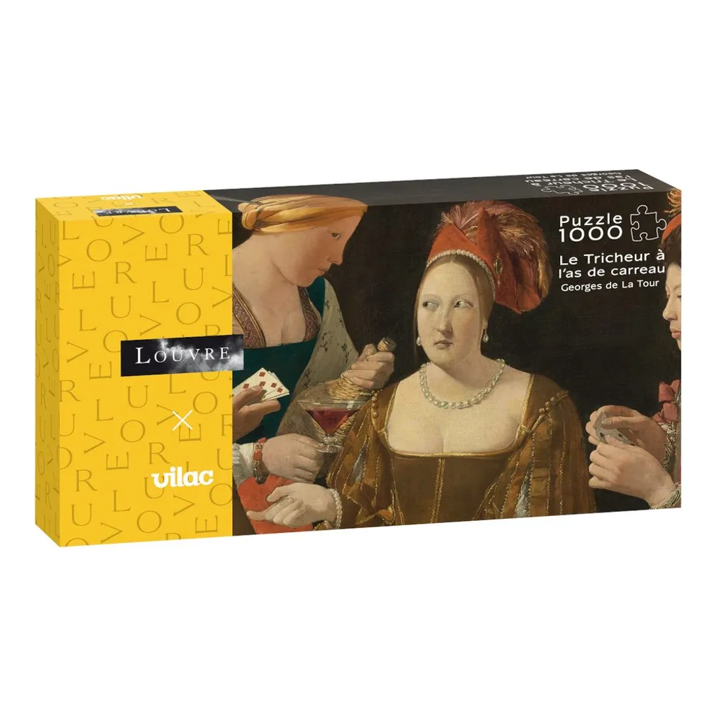 Grand puzzle adulte 1000 pièces Vilac le Faux joueur de cartes illustré