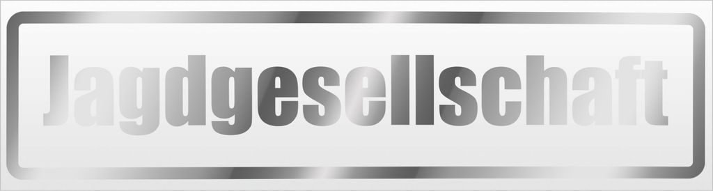 Kiwistar Jagdgesellschaft Magnetschild Schild magnetisch - 45cm Chrom - Magnetfolie für Auto PKW Kfz