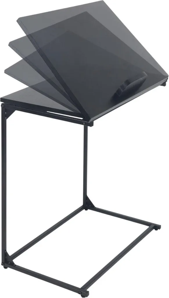 Support d'Ordinateur Inclinable et Table de Lit en C - Design Anthracite - 7
