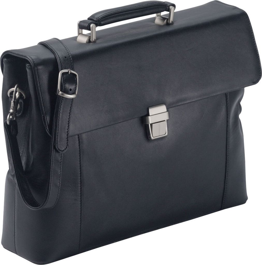 Aktentasche Bowatex Arbeitstasche Rind-Leder Tasche 40cm Schwarz