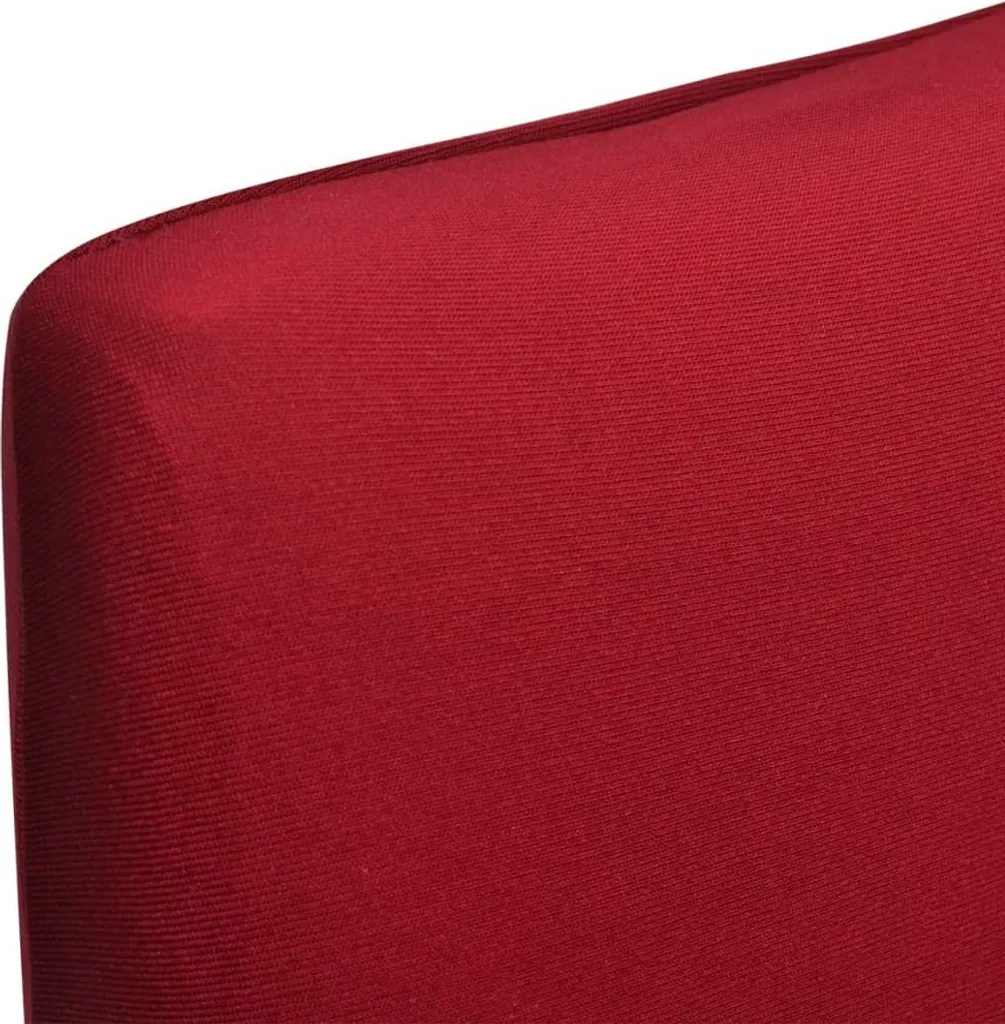 Décoration Salle à Manger : Lot de 6 Housses de Chaises Bordeaux Élastiques