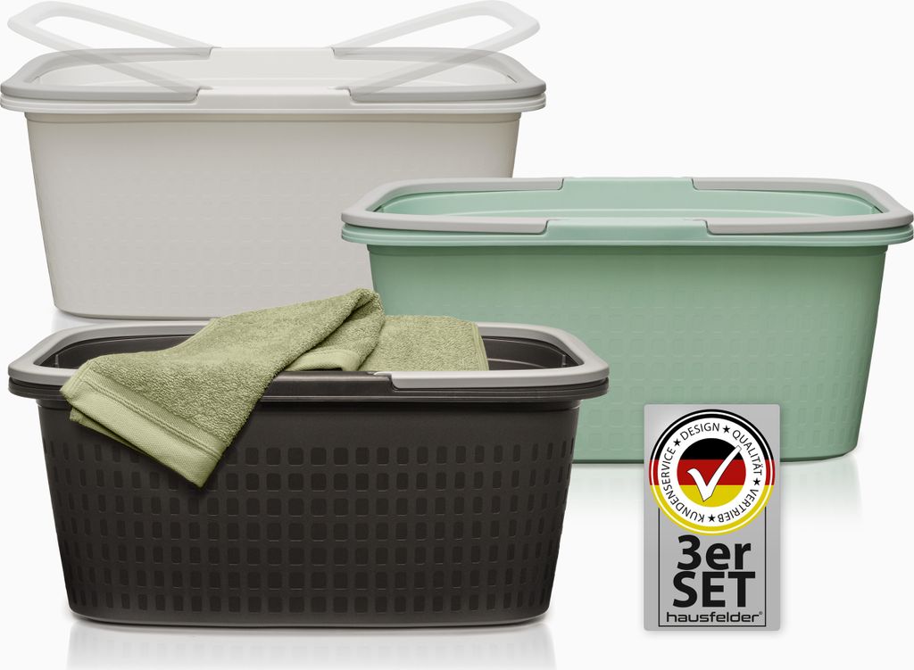 Wäschewannen 3er Set Farbmix, 3 x Wanne 35 l Produktbild 