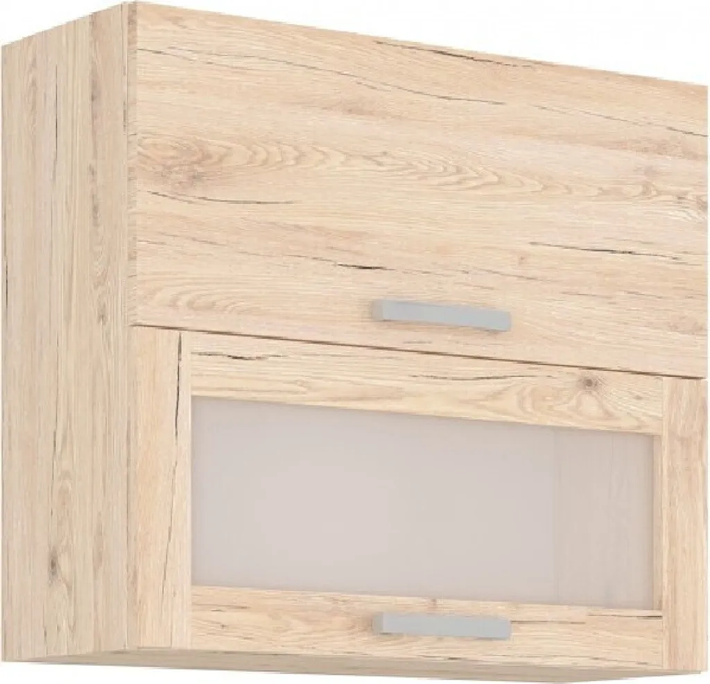 Gagnez de la place avec l'armoire BERIT 80 cm chêne bordeaux rabattable