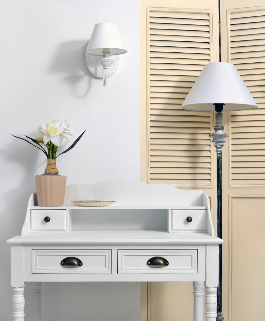 Console Latina 80cm Finition Laquée Blanc et Noir - Structure Robuste - 2