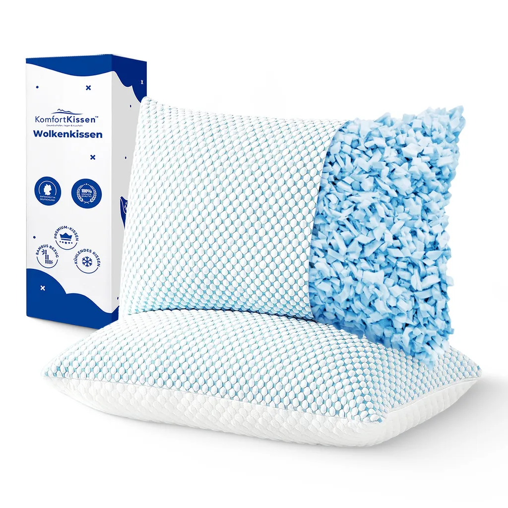 Oreiller mémoire de forme 50x70cm Cloud Pillow pour sommeil réparateur