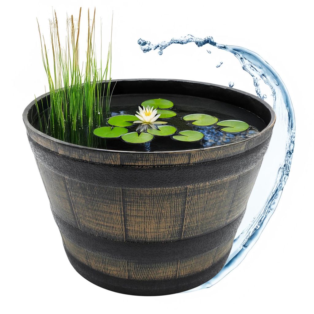 Mini laghetto da giardino in plastica con design a secchio Immagine del prodotto 