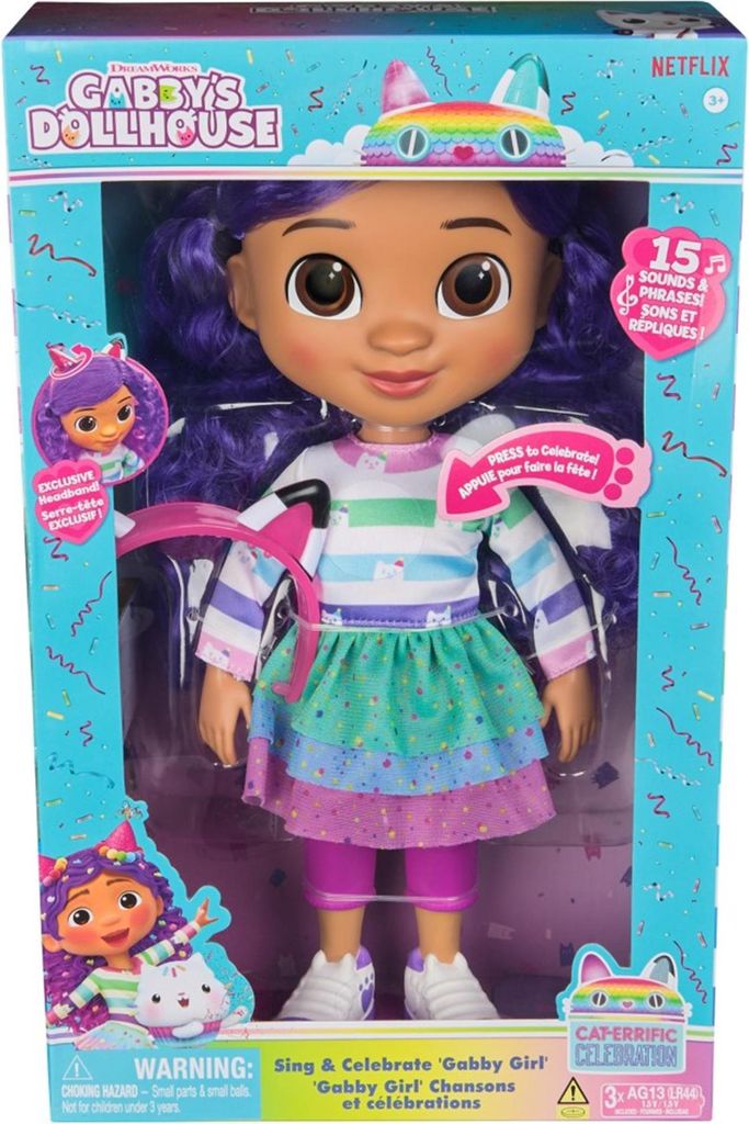 Gabby's Dollhouse, Interaktivní párty Gabby, 33cm panenka Obrázek produktu 