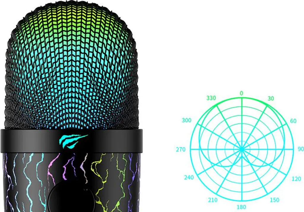 Micro Gaming USB Havit GK52 - Microphone de Bureau avec Rétroéclairage - 8