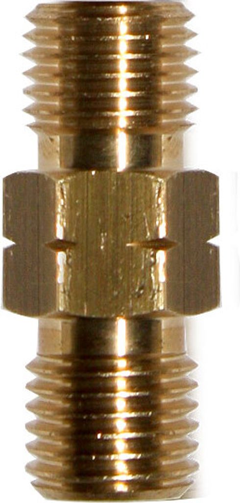 Doppelnippel Verbindungsmuffe Schlauchverbinder Fitting 3/8 links, 1/4 links oder 1/4 rechts Variante:1/4''re x 1/4''re