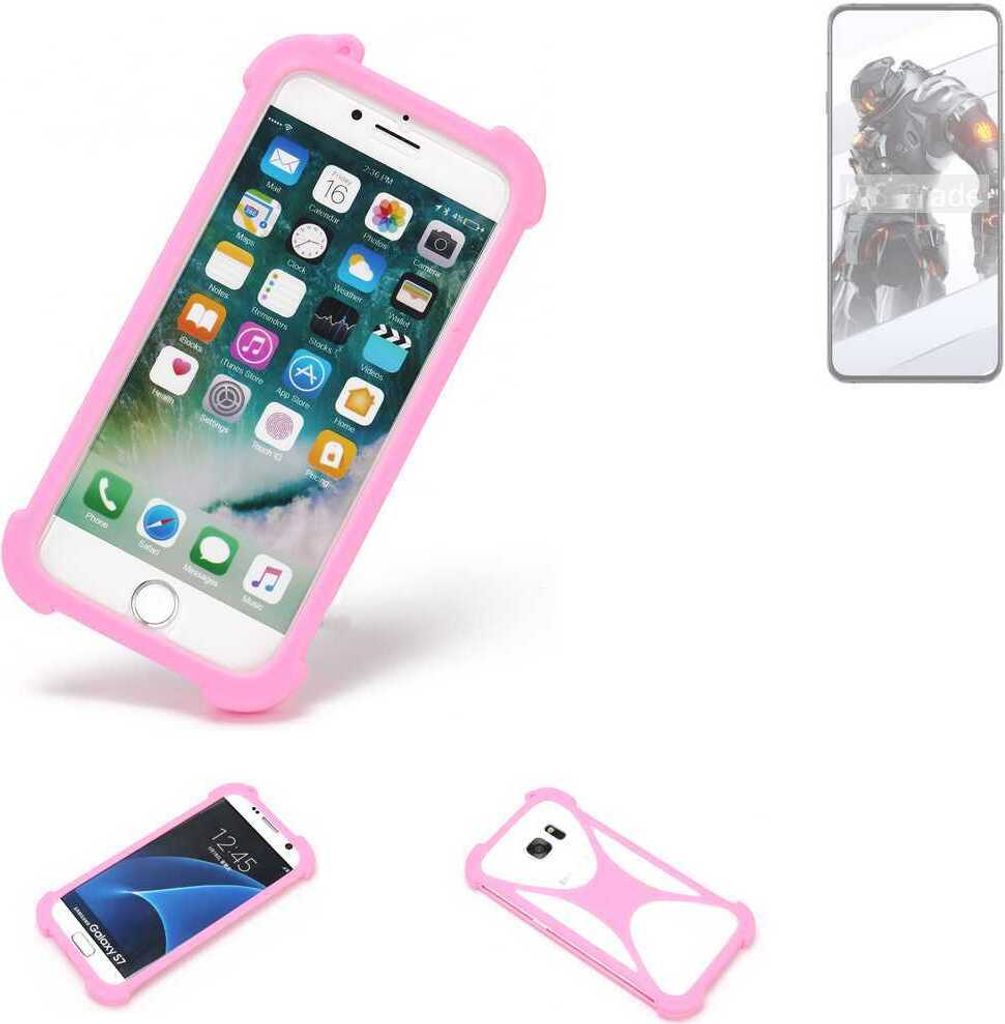 K-S-Trade Handy Hülle kompatibel mit Oukitel WP35 Schutz Hülle Bumper Silikon Schutz Hülle Cover Case Silikoncase Silikonbumper TPU Softcase